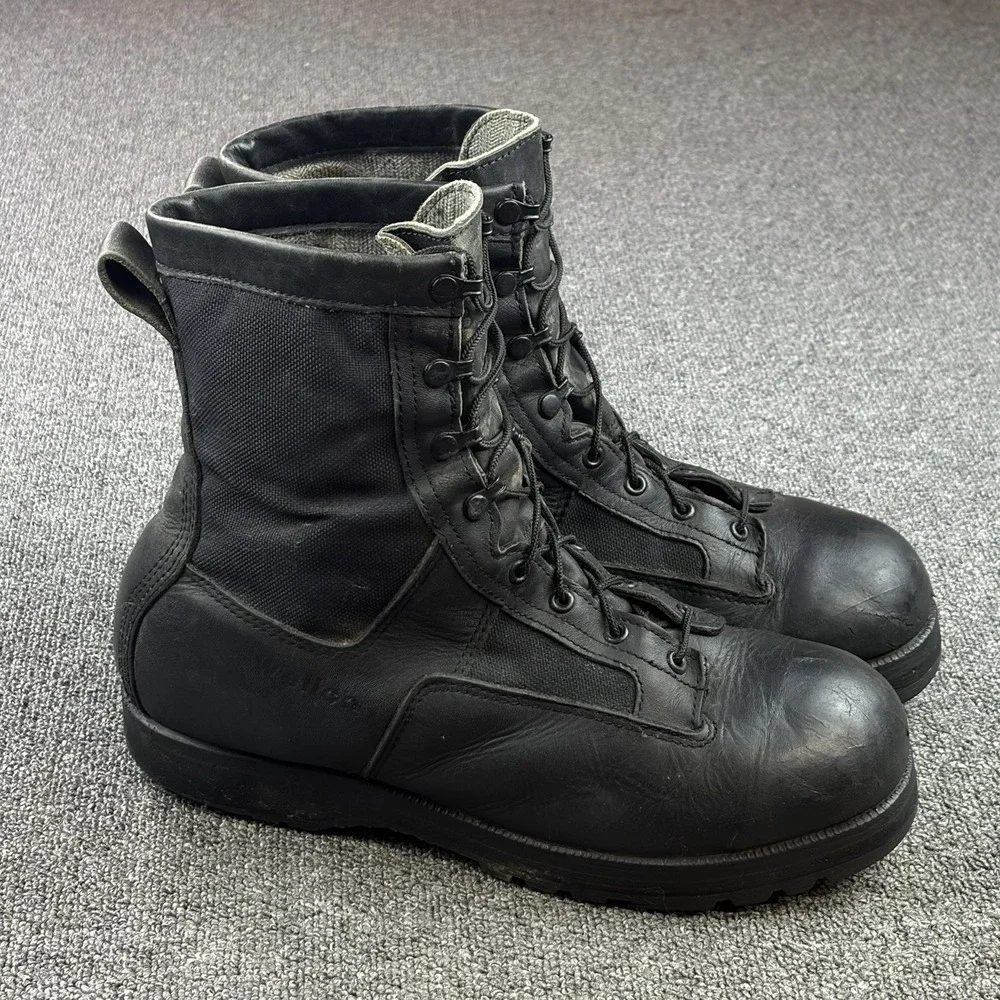 Vintage Wellco Ro-Search Spike Protective Jungle Boots Black Vibram Mens 13W USA